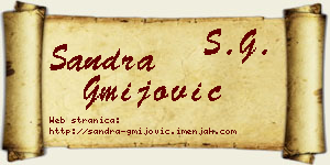 Sandra Gmijović vizit kartica